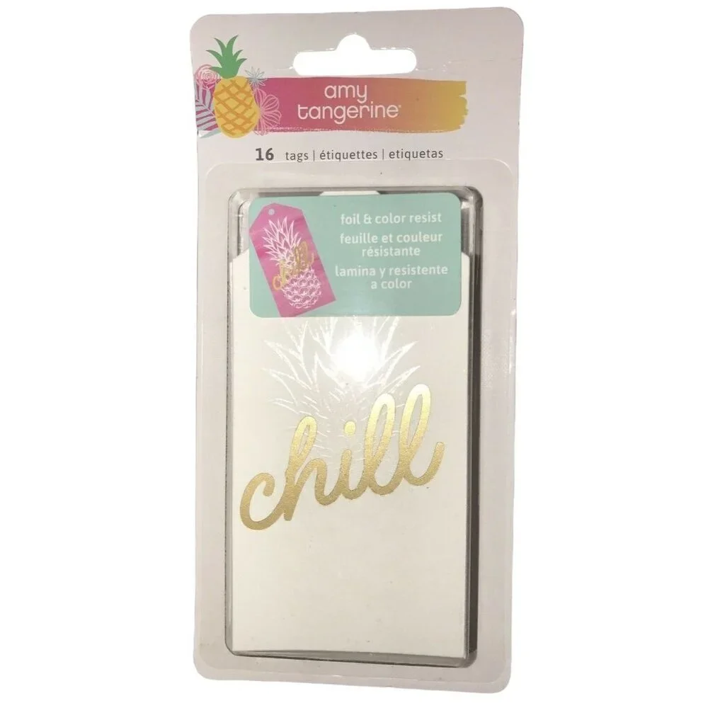 Amy Tangerine x American Crafts Gift Tags 16 Foil Color Resist Scrapbook
